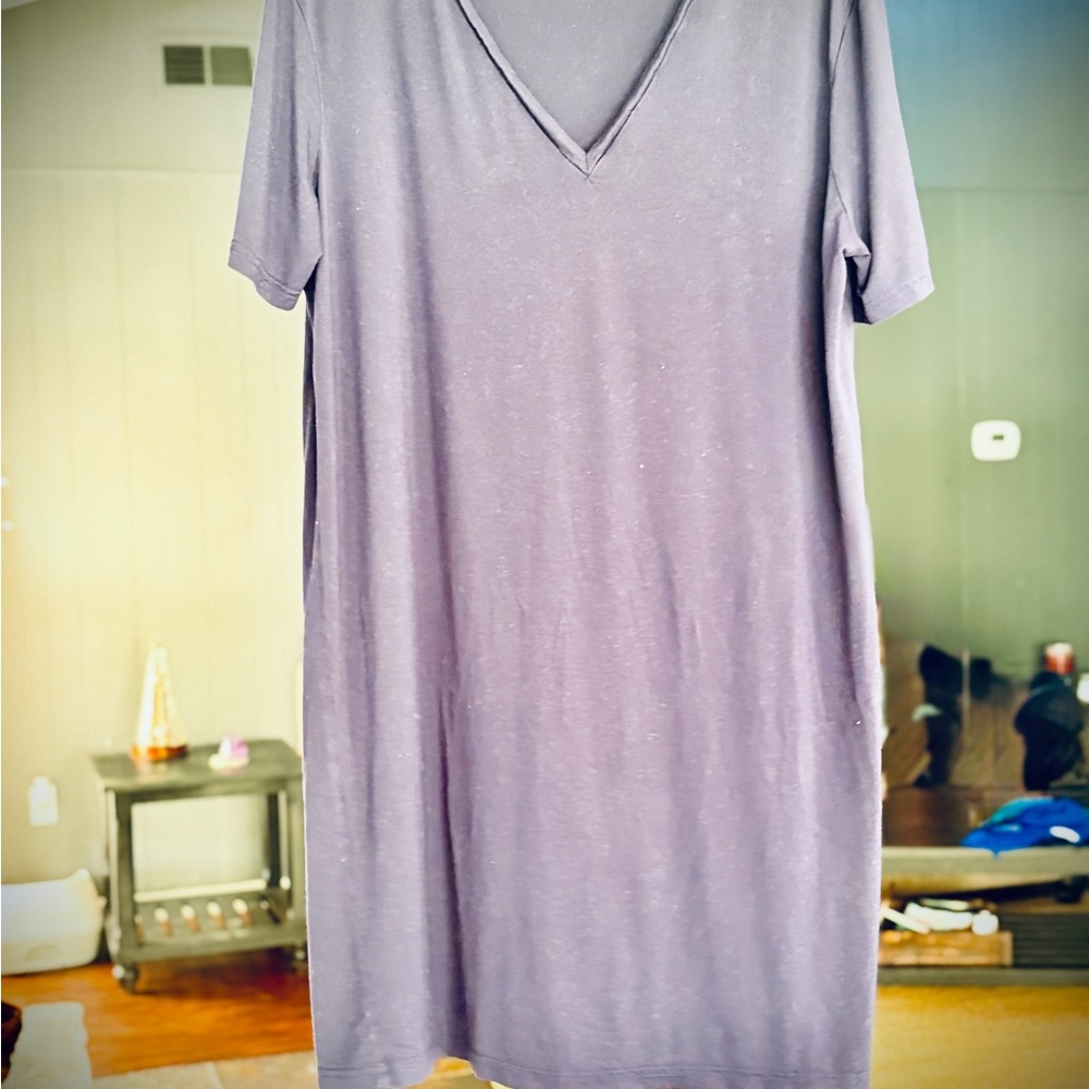 Piko 1988 Navy V-Neck Dress